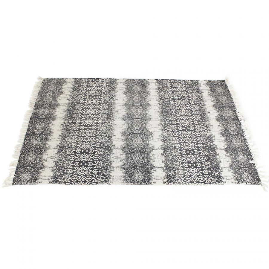 Karpet Textile zwart en wit